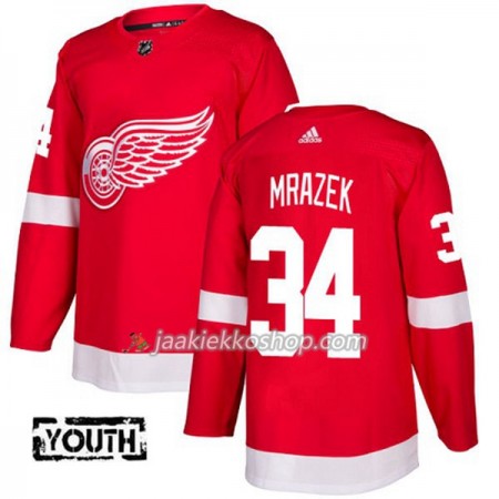 Lapsille NHL Detroit Red Wings Pelipaita Petr Mrazek 34 Adidas 2017-2018 Punainen Authentic